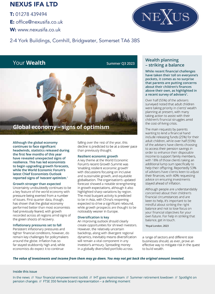 Your Wealth newsletter p1